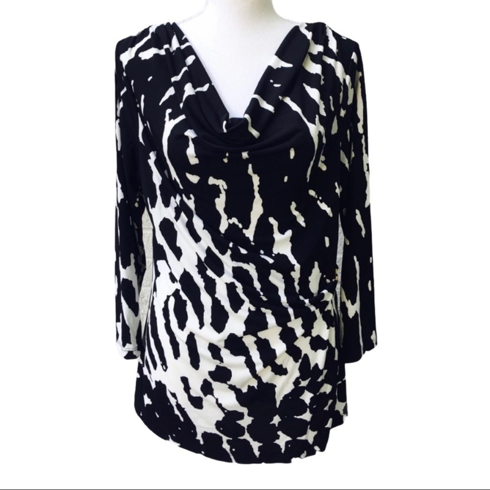 Calvin Klein Drape Neck Garphic Print Size M